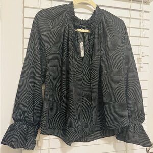 Madewell Black and White Top Sz M NWT